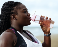 Woman drinking water