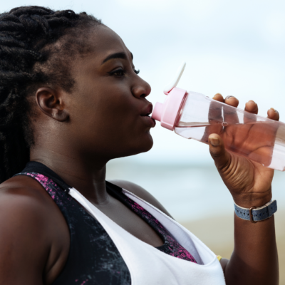 Woman drinking water