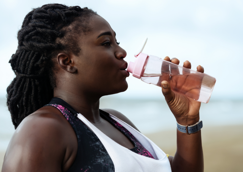 Woman drinking water